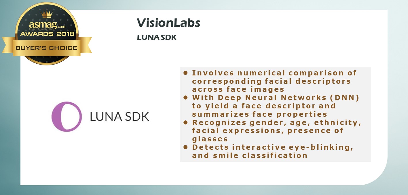 VisionLabs LUNA SDK - a face recognition engine