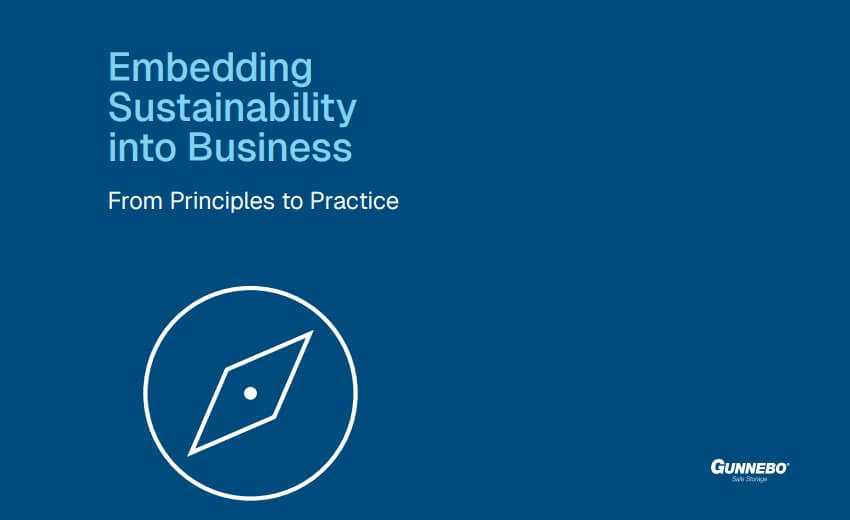 Gunnebo Safe Storage launches white paper on embedding sustainability into business Gunnebo Safe Storage launches white paper on embedding sustainability into business