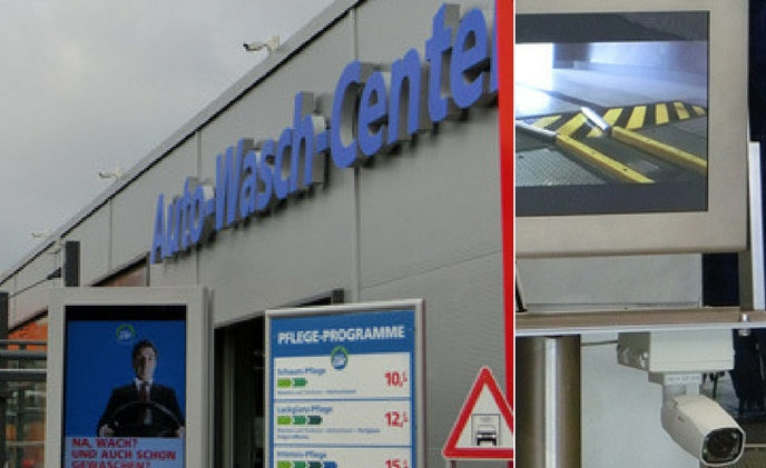 eneo network cameras and NVR provide security for CleanCar branch on Glienicker Weg