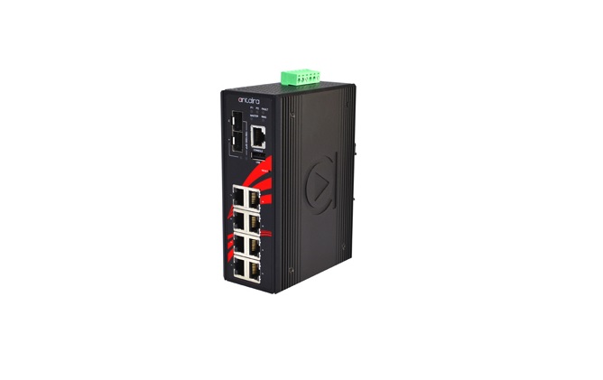 Antaira 10-port industrial non-PoE gigabit management Ethernet switches