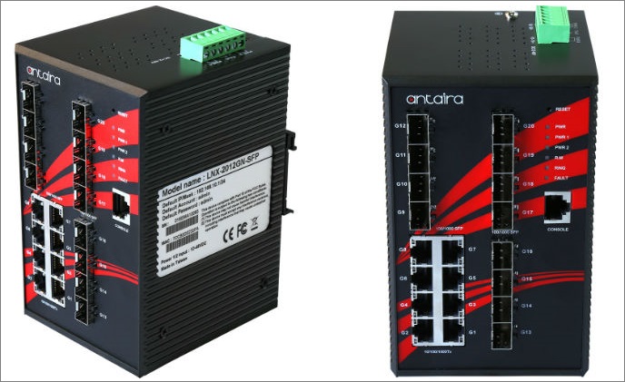 Antaira launches 20-port industrial Gigabit Ethernet switches