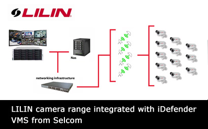LILIN IP camera range integrated with iDefender VMS from Selcom