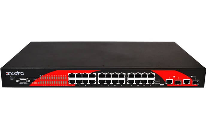 Antaira releases new 26-Port PoE managed industrial switch
