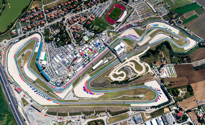 Bosch video equipped at Misano race track in Italy to track racers