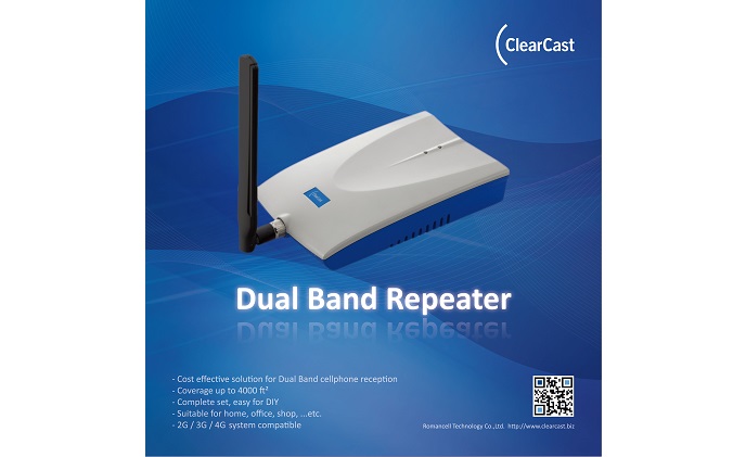 Romancell ClearCast dual band indoor repeater