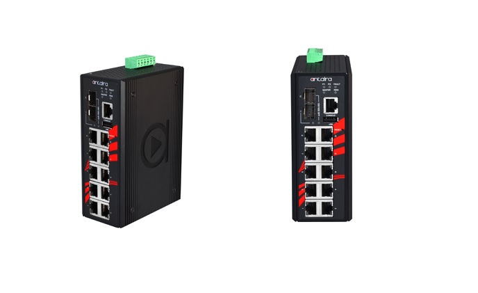 Antaira introduces 12-port industrial PoE+ Gigabit managed switches