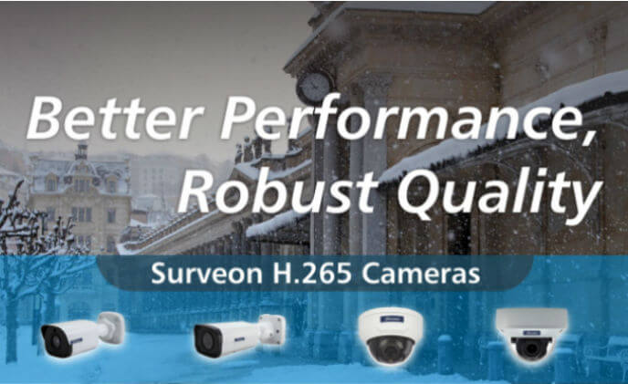 Surveon H.265 cameras achieve better performance with robust quality