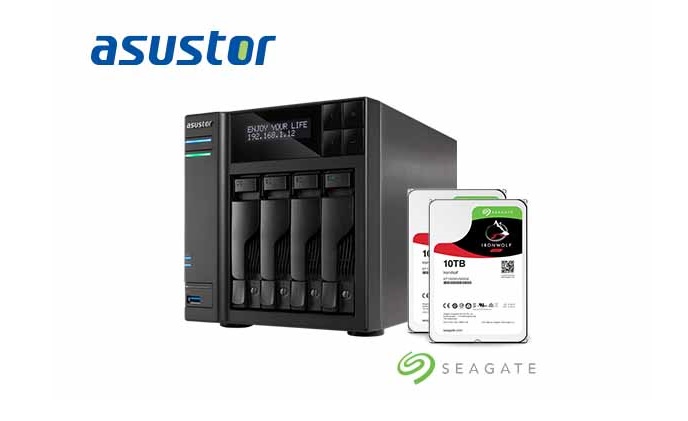 ASUSTOR is compatible with Seagate IronWolf 10 TB NAS hard disks