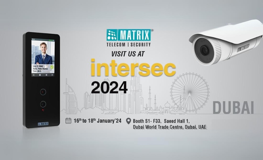 Matrix, along with its Channel Partner ACIX MIDDLE EAST, will showcase at Intersec 2024