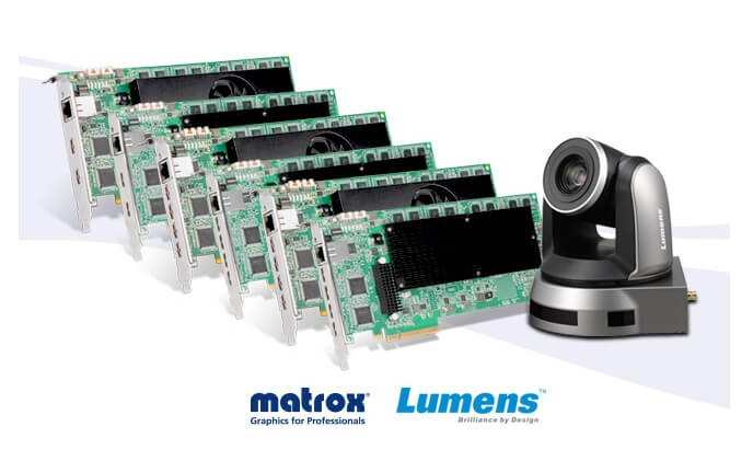 Matrox and Lumens announce SRT H.264 streaming compatibility from PTZ Camera to display