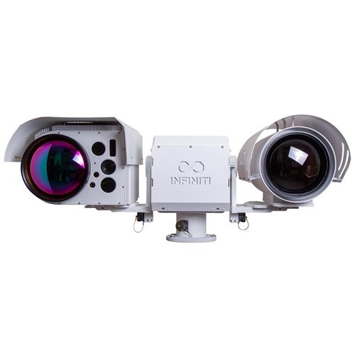 Long Range HD SWIR Short Wave Infrared Camera + HD Thermal Visible Gyro PTZ Day Night Camera System 