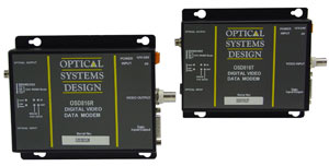 OSD816T / 816R Digital Fiber Optic Video + Data Modem Pair