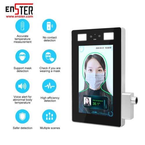 Enster 7 Inch Lcd Screen Thermal Face Recognition Wrist Thermometer AI Smart Camera manufacturers
