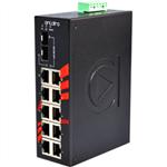 LNX-1002C-SFP 10-Port Industrial Gigabit Unmanaged Ethernet Switch, w/8*10/100Tx + 2*Gigabit Combo