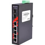 LNX-0702C-SFP 7-Port Industrial Unmanaged Ethernet Switch, w/5*10/100Tx + 2*100/1000 SFP Slot