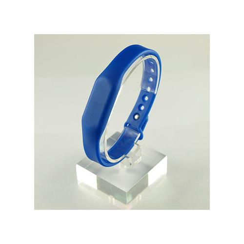 RFID Silicone Rubber Wristband, w/ Pin-and-Tuck Closure,Blue, TKS50 (ISO 14443A Compliant),1K, R/W