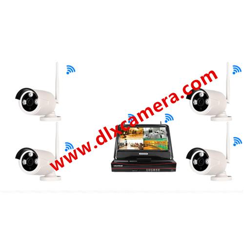4chs plug and play 960p water-proof WIFI IP IR Bullet camera NVR kit with 10" display