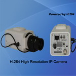 Network camera with Mega Pixels resolution, support SD card for local storage