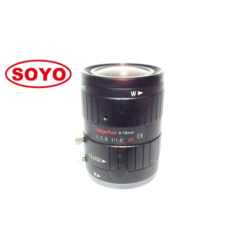 3.0 Megapixel lens manual iris 4-18mm 1/1.8"