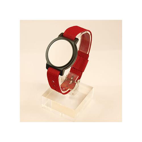 RFID PVC Face + Nylon Adjustable Wristband, Red, ATA5577, 125KHz, R/W, WOP-050R-0N