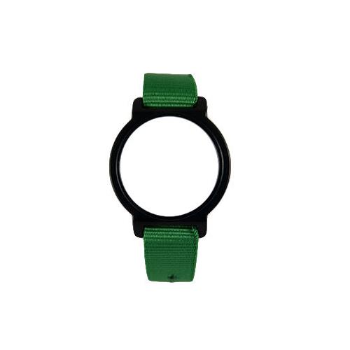RFID PVC Face + Nylon Adjustable Wristband, Green, NXP® ICODE SLI 13.56Mhz, R/W, WOP-270M-0N