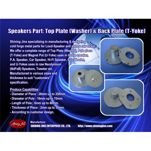 Bottom plate Speakers part made in Taiwan