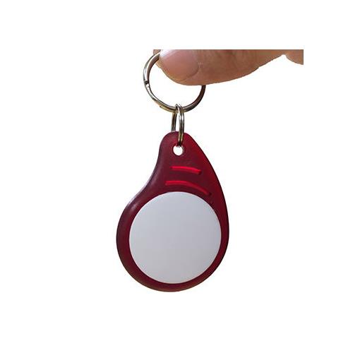 RFID ABS Key Fob, Clear Red+White/TK4100, 125kHz Frequency, Read-Only KEA-010Q-0N(AB0005)