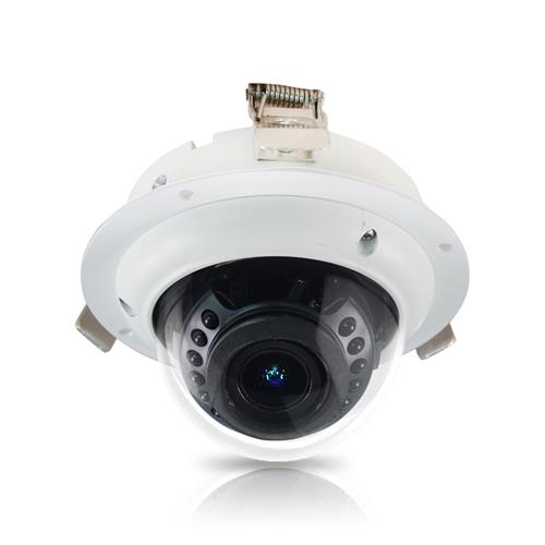 2MP Flush WDR Vandal Proof Dome Camera with Vairfocal Remote Zoom