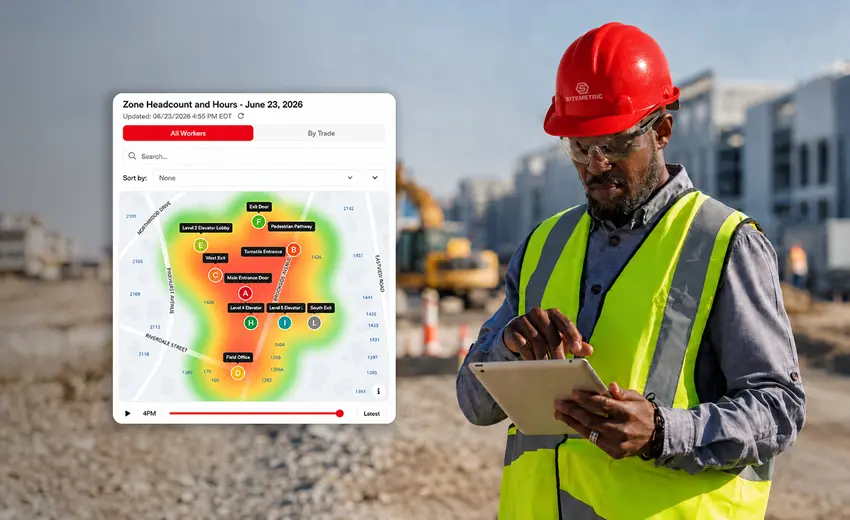 Sitemetric launches Zone Intelligence, the real-time workforce map for dynamic construction sites
