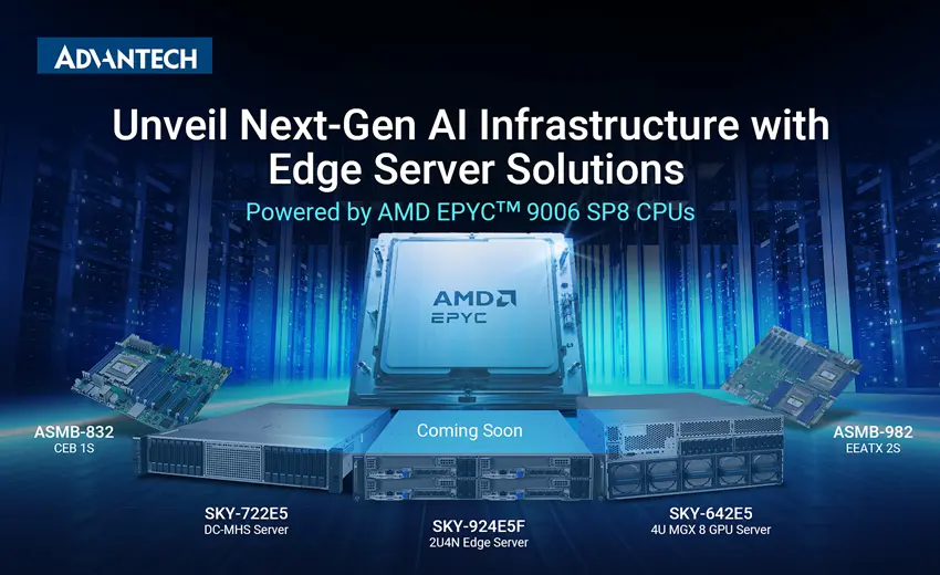 Advantech unveils next-gen AI infrastructure solutions powered by AMD EPYC 9006 Series processors