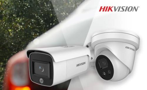 Hikvision AcuSense network cameras with light and alarm