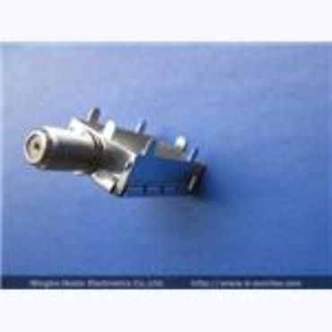 F connector with shielding case 