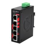 Antaira Compact 5-Port Industrial Gigabit PoE Switch LNP-C500G