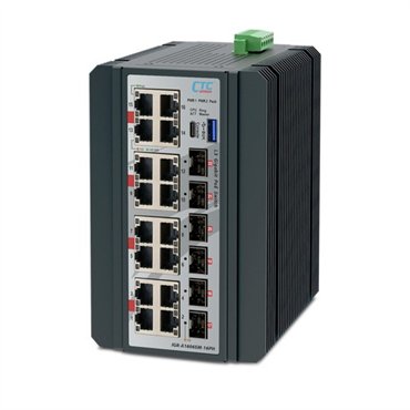 Industrial Layer 3 GbE PoE Switch - IGR-A1606SM-16PH