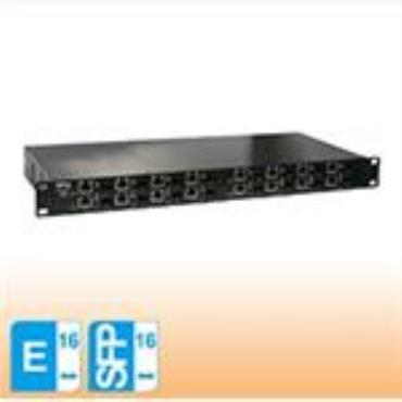 OT Systems ET161161-S: Industrial Rack-mount 16-ch SFP Ethernet Media Converter