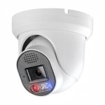CH-DF25D80-AI, 8MP Outdoor IP66 Red & Blue Strobe Light Dome Turret IP Camera