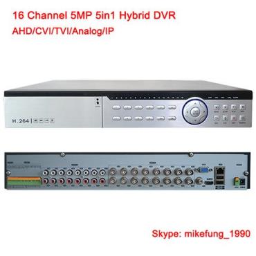 H.265 16 Channel 5MP Hybrid DVR support AHD CVI TVI Analog IP Cameras 5 in 1 Super DVR 4HDD