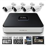 LS VISION High performance poe 1.3mp bullet ip camera 4ch 960p nvr kit