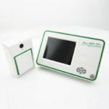 Video Door Chime / Wireless Digital Door Viewer 2.4GHz Digital Wireless- White/Green