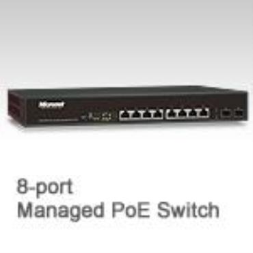 Micronet SP6510P8, 8G+2G SFP Managed PoE Switch with 8-port PoE, 100 Watts