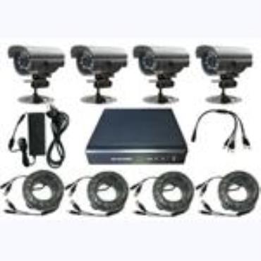 4ch DVR, 4 pcs Weatherproof IR camera