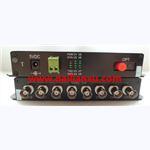 8chs video +1ch reverse RS485 fiber optical transmitter and receiver