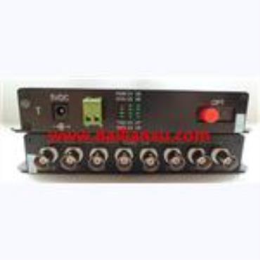 8chs video +1ch reverse RS485 fiber optical transmitter and receiver