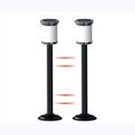 Perimeter Security Solar powered Wireless beams with garden light