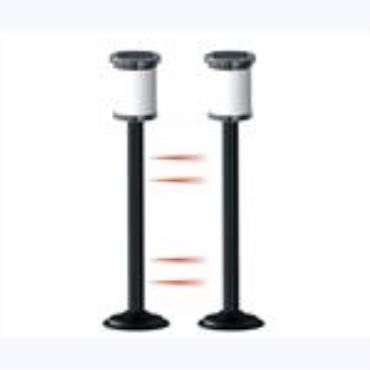 Perimeter Security Solar powered Wireless beams with garden light