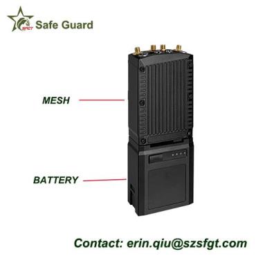 wireless mesh radio for security robot drone