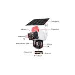 Solar Camera With Sounder 4G WIFI 6MP PTZ Security Camera
