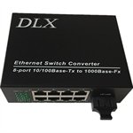 8ports Ethernet with one port fiber optic port fiber switch IP cameras to fiber converter