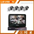 LS VISION 4CH 720P 2.4G Wireless Wifi NVR IR Bullet Cameras System with 10