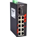 LNP-1002C-SFP-24 10-Port Industrial PoE+ Gigabit Unmanaged Ethernet Switch